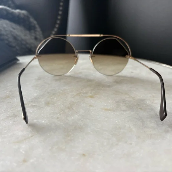 Authentic Fendi Sunglasses FF 0326/S QHO3X Gold 0326 Frame display picture 3